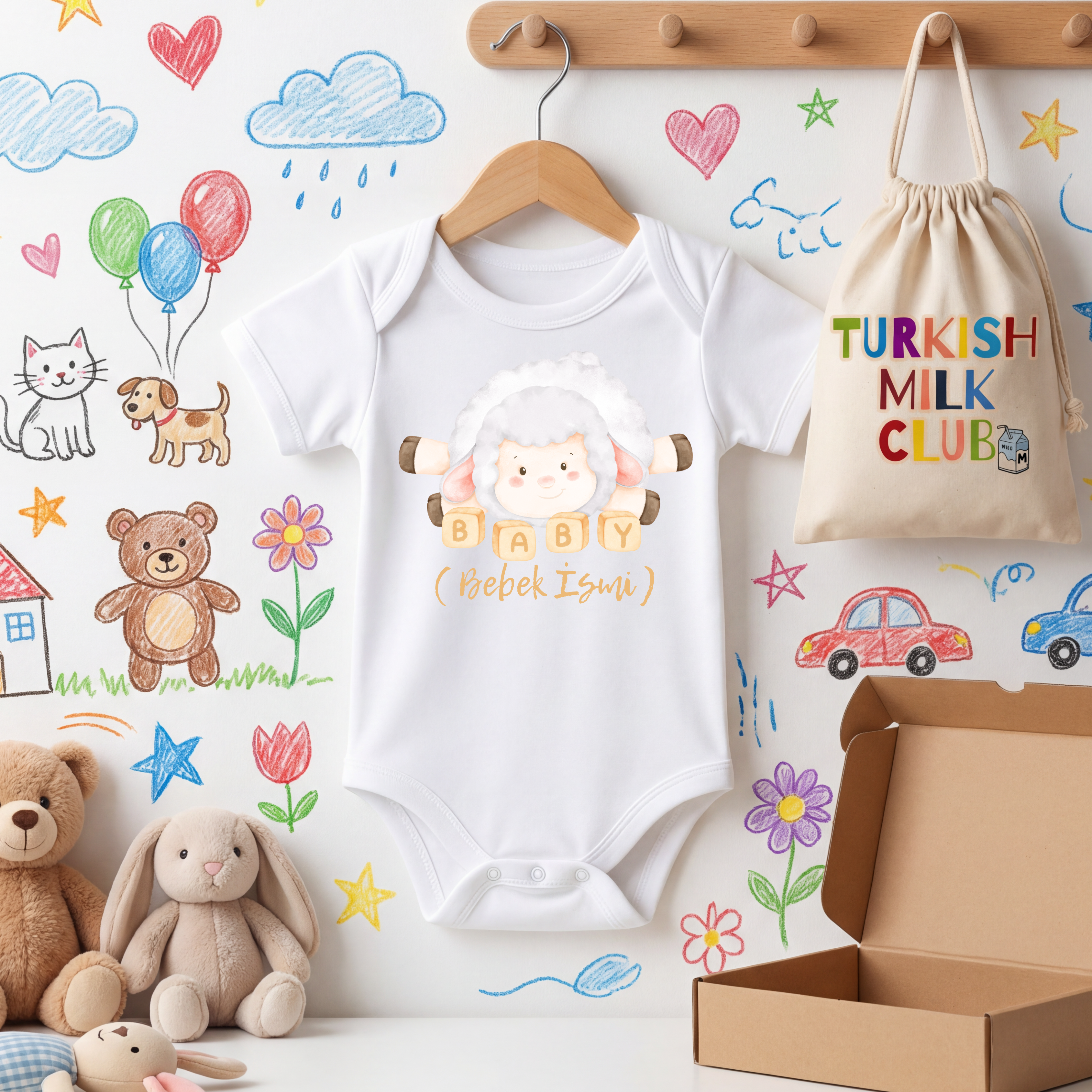 Kişiye Özel Kuzucuk Bebek Zıbını – İsimli