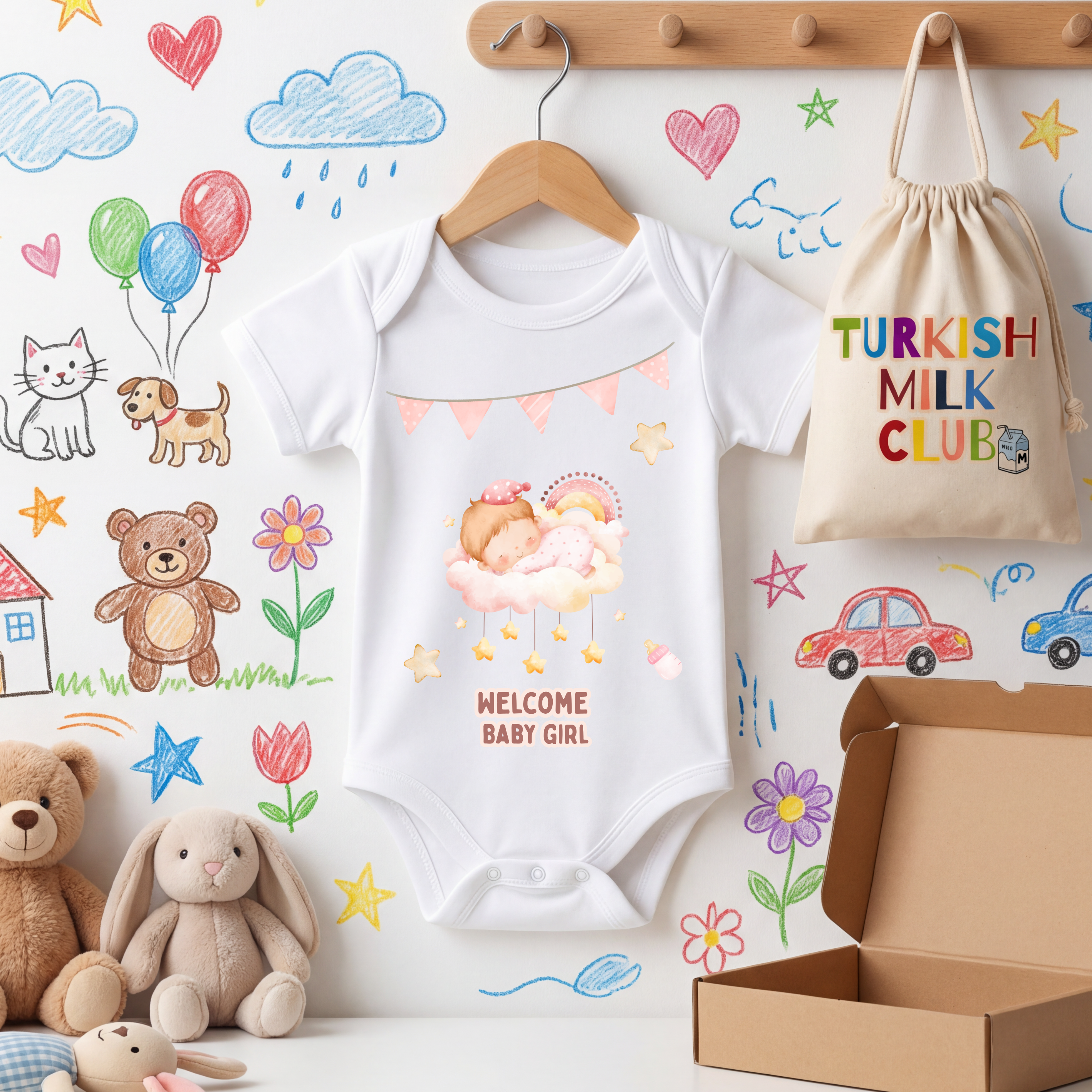 “Welcome Baby Girl” Kız Bebek Zıbını