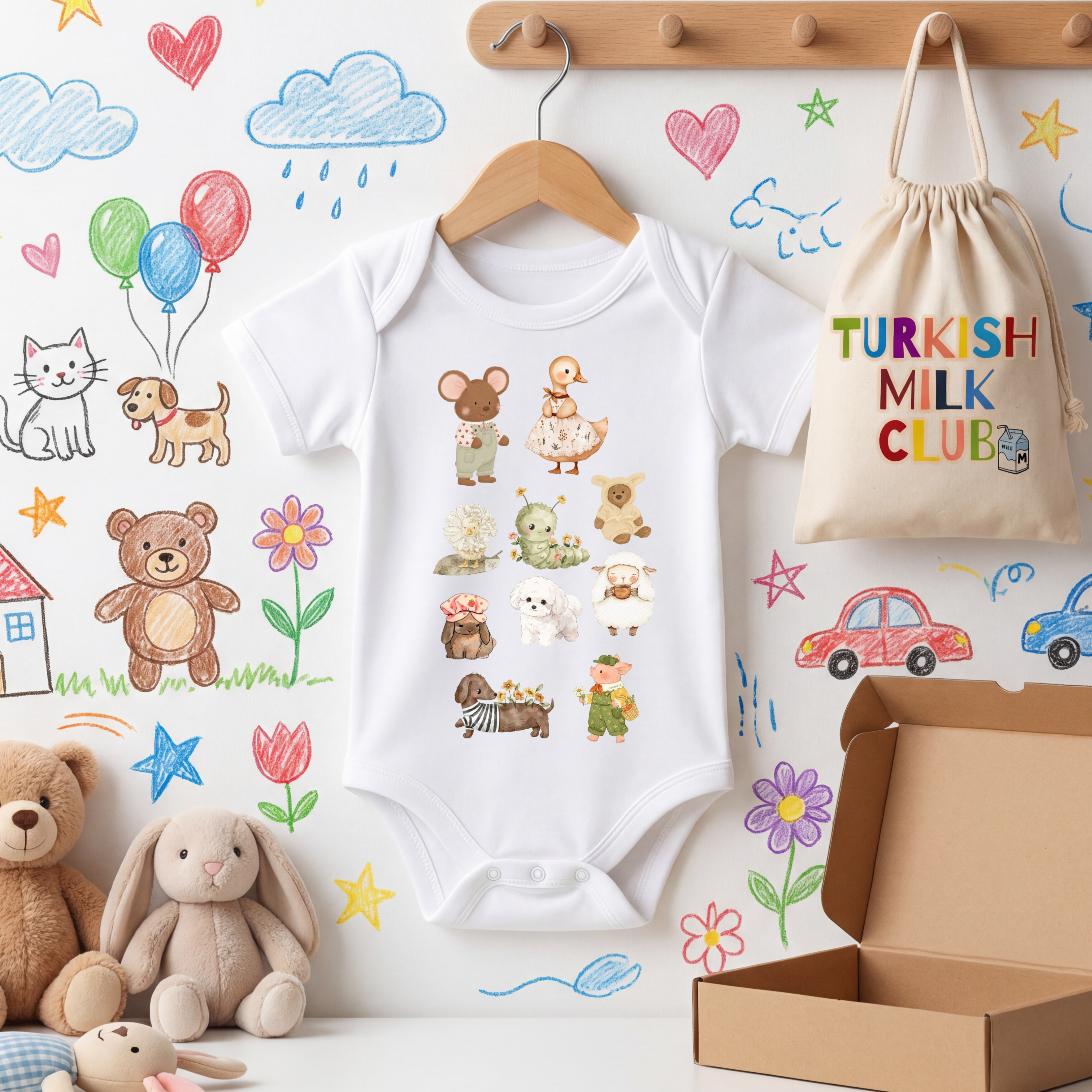 Hayvan Figürlü Bebek Zıbını